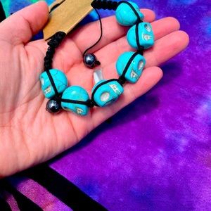 Howlite Skull Adjustable Bracelets